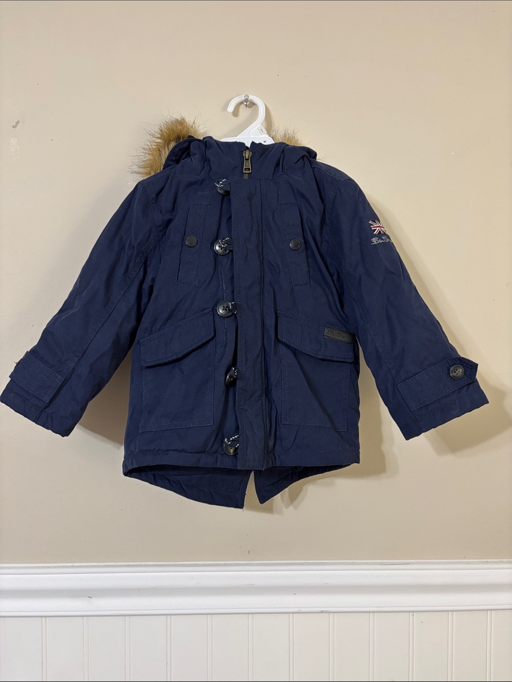 Ben Sherman Girl’s Jacket w/ Hood (Detachable Faux Fur), Size: 3T
